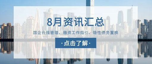 城望資訊8月刊丨發(fā)改委等四部門(mén)重磅發(fā)文；某地出臺(tái)規(guī)范國(guó)企融資文件；某地推出4種場(chǎng)景支持平臺(tái)債務(wù)緩解……